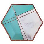 Plato redondo gde. met Geometric aguamarina 6u