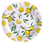 Plato redondo limones 6u