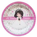 Plato comunion rosa 10u