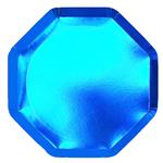 Plato flat octogonal met azul 10u