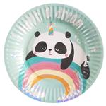 Plato forma osito panda con iris 6u