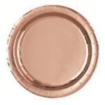 Plato redondo gde. liso met Rose Gold 10u