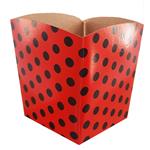 Pochoclera roja lunares negros 8u