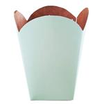 Pochoclera lisa curva alta verde agua 6u