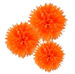 Pompón de papel grande naranja
