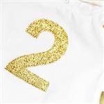 Remera impresa con dorado transfer (número, corona, corazón)