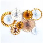Rosetas Set met Doradas con blanco 8u
