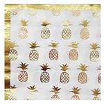 Servilleta gde. met dorada borde y Ananas foil 20u