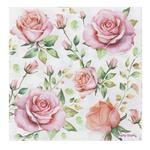 Servilleta flores rosas 20u