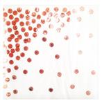 Servilleta gde. met dorada lluvia de lunares. Rose Gold 20u
