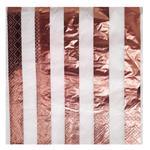 Servilleta gde. met rayas rose gold 20u