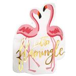 Servilleta troquelada Flamingle con foil 10u