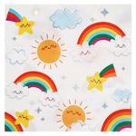 Servilletas Sol y arco iris 12u