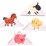 Servilletero setx4 Granja cute set