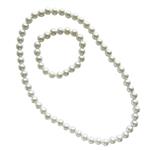 Set de collar y aros de perlas
