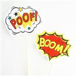 Pinche para torta Set POOF y BOMM 2u