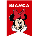 Stickers grandes Minnie roja 16u. Pers.