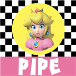 Stickers cuad. Mario Bros Peach 16u Pers
