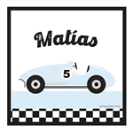 Stickers cuad. Autitos vintage 16u Pers