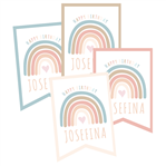 Stickers grandes Nordic Rainbow 16u Pers