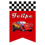 Stickers grandes Cars 16u. Pers.
