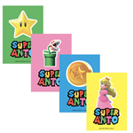 Stickers rect. gdes. Mario Peach 16u Pers
