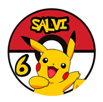 Stickers redondas Pokemon 30u Pers