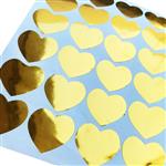 Corazones de vinilo met dorados 24u