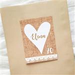 Stickers rectangulares grande Kraft y encaje 16u Pers