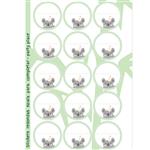 Stickers plancha redondas para personalizar Koala 15u