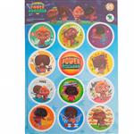 Stickers red. plancha Power Rockers 12s 1u