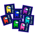 Stickers cuad. Among us 16u Pers