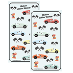 Stickers en planchitas Autitos Vintage 6u