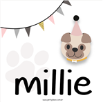 Stickers cuad. Dogs 16u Pers