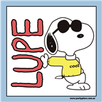 Stickers cuad. Snoopy 16u Pers