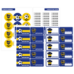 Set ESCUELA. Stickers Boca Pers.
