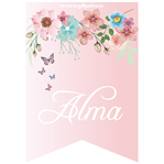 Stickers rect. gdes. Hadas y Mariposas 16u Pers
