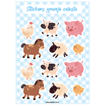 Stickers plancha Granja Celeste 12s 1u