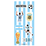 Stickers en planchitas Mundial AFA 6u