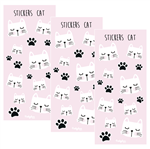 Stickers en planchitas gatita CAT 6u