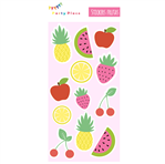 Stickers en planchitas Frutas 6u