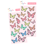 Stickers en planchitas Mariposas 6u