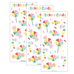 Stickers en planchitas Candys 6u