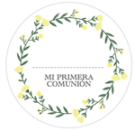 Stickers plancha redondas para personalizar Primer Comunion 15s