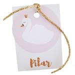 Tarjetitas dobles e hilo Cisne 16u Pers