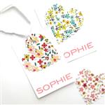 Tarjetitas dobles con cinta (3mts) Liberty 16u Pers