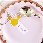 Tarjetitas dobles con cinta Minnie Oro 16u Pers