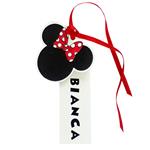 Tarjetitas dobles con cinta Minnie Oro 16u Pers