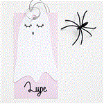 Tarjetitas dobles con cinta Pink Ghost 12u Pers