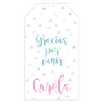 Tarjetas largas con cinta Pastel 24u Pers